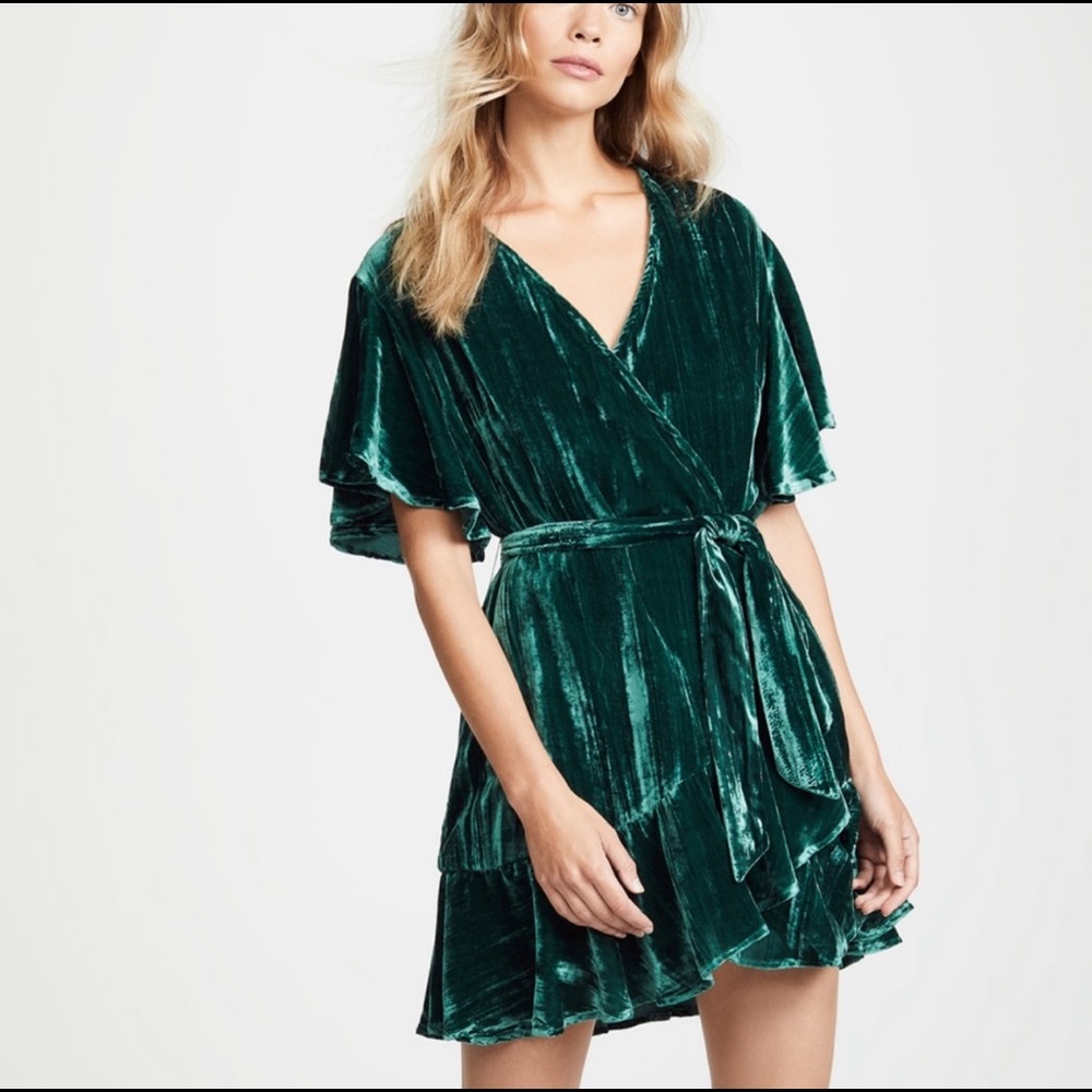 BB Dakota Night Fever Velvet Wrap Dress